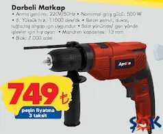 APRİLLA DARBELİ MATKAP